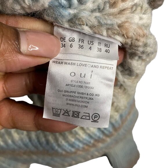 Oui Women's Knitted Sweater with Stand-Up Collar - Picture 7 of 10